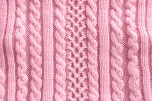 AI generated Soft Pattern pink sweater fiber. Generate Ai photo