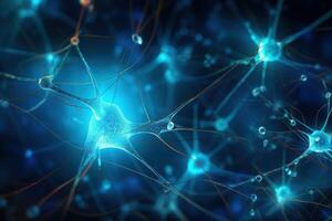 AI generated Fundamental Neuron cells knots. Generate Ai photo