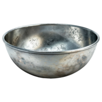 AI generated 3D Rendering of a Empty Steel Bowl on Transparent Background - Ai Generated png