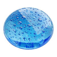 AI generated 3D Rendering of a Water Drop on Transparent Background - Ai Generated png