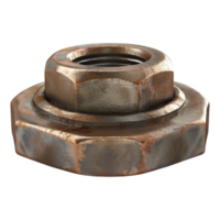 AI generated 3D Rendering of a Steel Bolt or Nut on Transparent Background - Ai Generated png