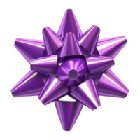 ai generado 3d representación de un espiral flor cinta púrpura en transparente antecedentes - ai generado png