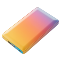 AI generated 3D Rendering of a Colorful Power bank on Transparent Background - Ai Generated png