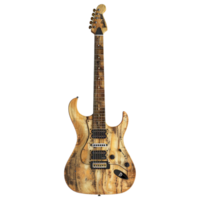 ai gerado 3d Renderização do uma guitarra em transparente fundo - ai gerado png