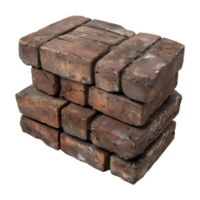 AI generated 3D Rendering of a Old Bricks on Transparent Background - Ai Generated png