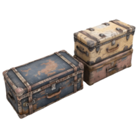 AI generated 3D Rendering of a Vintage Box on Transparent Background - Ai Generated png