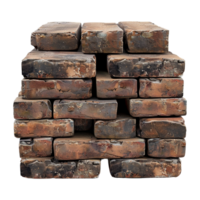 AI generated 3D Rendering of a Old Bricks on Transparent Background - Ai Generated png