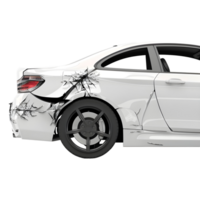 AI generated Damage Accidental Car on Transparent background - Ai Generated png