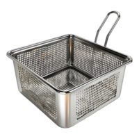 AI generated Steel Empty Basket For Frying Purpose on Transparent background - Ai Generated png
