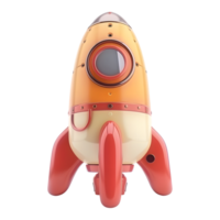 AI generated 3D Rendering of a Space Rocket on Transparent Background - Ai Generated png