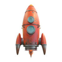 AI generated 3D Rendering of a Space Rocket on Transparent Background - Ai Generated png