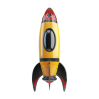 AI generated 3D Rendering of a Space Rocket on Transparent Background - Ai Generated png