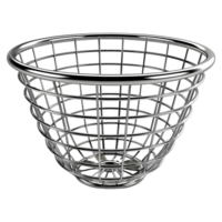 AI generated Empty Steel Basket on Transparent background - Ai Generated png