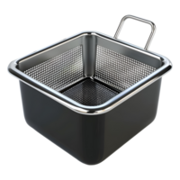 AI generated Steel Empty Basket For Frying Purpose on Transparent background - Ai Generated png