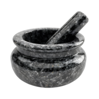 AI generated 3D Rendering of a Granite Stone Mortar and Pestle on Transparent Background - Ai Generated png