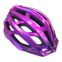 ai generado 3d representación de un bicicleta la seguridad casco en transparente antecedentes - ai generado png