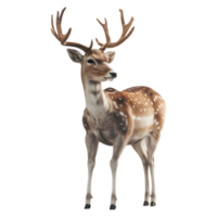 AI generated 3D Rendering of a Jungle Deer on Transparent Background - Ai Generated png
