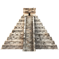 ai genererad 3d tolkning av en egyptisk traditionell pyramider på transparent bakgrund - ai genererad png