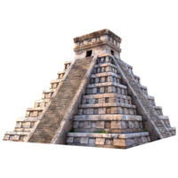 ai generiert 3d Rendern von ein ägyptisch traditionell Pyramiden auf transparent Hintergrund - - ai generiert png