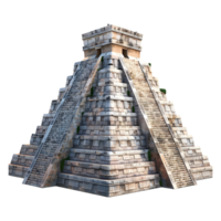 ai généré 3d le rendu de une égyptien traditionnel pyramides sur transparent Contexte - ai généré png