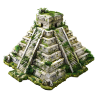 AI generated 3D Rendering of a Egyptian Traditional Pyramids on Transparent Background - Ai Generated png