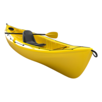 ai generado 3d representación de un kayac pescar barco en transparente antecedentes - ai generado png