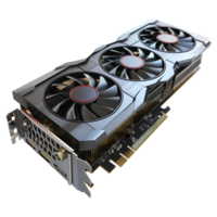 AI generated 3D Rendering of a Gaming Graphic Card on Transparent Background - Ai Generated png