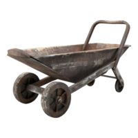 AI generated 3D Rendering of a Wheelbarrow on Transparent Background - Ai Generated png