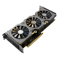 AI generated 3D Rendering of a Gaming Graphic Card on Transparent Background - Ai Generated png