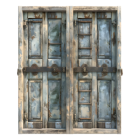 AI generated 3D Rendering of a Vintage Wooden Window on Transparent Background - Ai Generated png