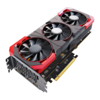 AI generated 3D Rendering of a Gaming Graphic Card on Transparent Background - Ai Generated png