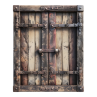 AI generated 3D Rendering of a Vintage Wooden Window on Transparent Background - Ai Generated png