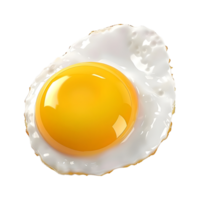 AI generated 3D Rendering of a Fried Egg on Transparent Background - Ai Generated png