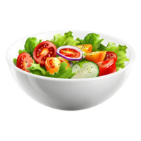 ai gegenereerd 3d renderen van een mengen salade in een kom Aan transparant achtergrond - ai gegenereerd png