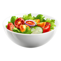 ai gerado 3d Renderização do uma misturar salada dentro uma tigela em transparente fundo - ai gerado png