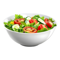 ai gegenereerd 3d renderen van een mengen salade in een kom Aan transparant achtergrond - ai gegenereerd png