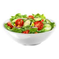 ai gegenereerd 3d renderen van een mengen salade in een kom Aan transparant achtergrond - ai gegenereerd png