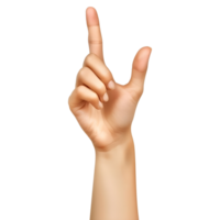 AI generated Hand with Pointing Finger on Transparent background - Ai Generated png