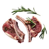 AI generated Raw Lamb Chops on Transparent background - Ai Generated png