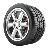 AI generated 3D Rendering of a Car Tire or Rim on Transparent Background - Ai Generated png