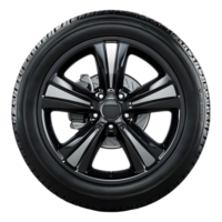 AI generated 3D Rendering of a Car Tire or Rim on Transparent Background - Ai Generated png