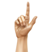 AI generated Hand with Pointing Finger on Transparent background - Ai Generated png