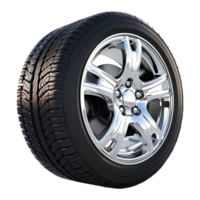 AI generated 3D Rendering of a Car Tire or Rim on Transparent Background - Ai Generated png