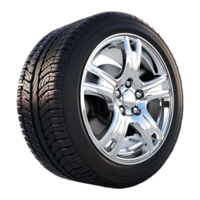 AI generated 3D Rendering of a Car Tire or Rim on Transparent Background - Ai Generated png