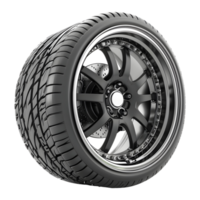 AI generated 3D Rendering of a Car Tire or Rim on Transparent Background - Ai Generated png