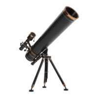 AI generated 3D Rendering of a Reflecting or Refracting Telescope on Transparent Background - Ai Generated png