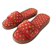 AI generated 3D Rendering of a Soft Slippers on Transparent Background - Ai Generated png