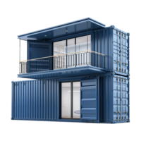 AI generated 3D Rendering of a Temporary House in a Container on Transparent Background - Ai Generated png