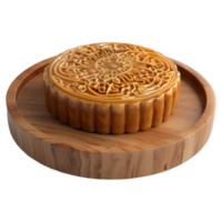 ai gerado 3d Renderização do uma chinês mooncake em transparente fundo - ai gerado png