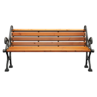 AI generated 3D Rendering of a Public Park Bench on Transparent Background - Ai Generated png